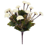 Dirbtinių gėlių puok&scaron;tė, gvazdikas, žalia sp./&scaron;viesiai ruda - ecru, 42 cm