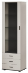 Vitrina Cama Meble Soho S1, juoda sp./ka&scaron;myro sp., 41 cm x 60 cm x 192 cm