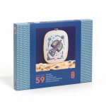 Siuvinėjimo rinkinys Djeco Atelier 59, mėlyna sp./balta sp.