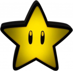 &Scaron;viestuvas Paladone Super Mario Super Star, juoda sp./geltona sp.