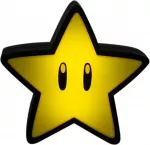 &Scaron;viestuvas Paladone Super Mario Super Star, juoda sp./geltona sp.