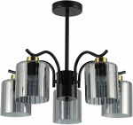 &Scaron;viestuvas lubų Candellux Lighting Visto 35-56122, E27, 5 x 40 W, juoda sp. / juoda sp.