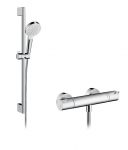 Du&scaron;o komplektas su termostatiniu mai&scaron;ytuvu Hansgrohe Crometta 1001 CL, sidabro sp.