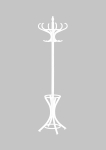 Drabužių kabykla W30, 188 cm, balta sp.