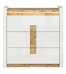 Komoda Alameda, ąžuolo sp./balta sp., 96.5 cm x 41 cm x 97 cm