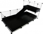 Narvas graužikams C&C Modular Cage, 145 cm x 75 cm x 75 cm, juoda sp.