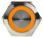 Korpuso detalė, mygtukas DimasTech Vandalism Switch Silverline PD023, nerūdijančiojo plieno/oranžinė