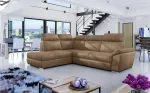 Kampinė sofa Loreto Monolith 09, ruda sp., kairinė, 210 x 260 cm x 102 cm