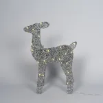 Dekoracija Elnias Christmas Touch su LED ap&scaron;vietimu, 48 cm, sidabro sp.
