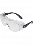 Apsauginiai akiniai JSP Coversight, skaidri sp./juoda sp., Universalus dydis