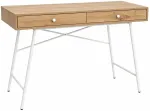 Ra&scaron;omasis stalas su stalčiais Akord Furniture Factory Skandia, 120 cm x 50 cm, 80.5 cm, balta sp./artisan oak sp.