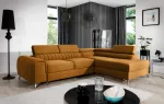 Kampinė sofa Laurence Monolith 48, geltona sp., de&scaron;ininė, 205 x 278 cm x 92 cm
