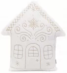 Kalėdinė dekoratyvinė pagalvėlė Homla Balay, aukso sp./balta sp., 45 cm x 40 cm
