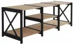TV staliukas Kalune Design, ruda sp./juoda sp., 38 cm x 110 cm x 40 cm
