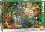 Dėlionė Eurographics Tropical Bird Paradise, 67 cm x 49 cm, 500 vnt., įvairių spalvų