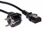 Laidas Akyga AK-PC-01C Schuko, IEC C13, 1.5 m, juoda sp.