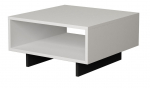 Kavos staliukas Kalune Design Hola, antracito sp./balta sp., 60 cm x 60 cm x 32 cm