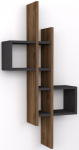 Sieninė lentyna Kalune Design Emse, antracito sp./ąžuolo sp., 108 cm x 19.6 cm x 53.8 cm