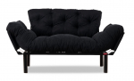 Sofa-lova Hanah Home Nitta, juoda sp., 155 x 85 cm x 73 cm