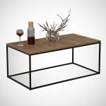 Kavos staliukas Kalune Design Cosco, ruda sp./juoda sp., 95 cm x 55 cm x 43 cm
