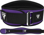 Sunkiosios atletikos diržas RDX RX3 WBE-RX3PR-M, juoda sp./violetinė sp., M