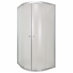 Du&scaron;o kabina Invena Vitoria, pusapvalė, be padėklo, 90 cm x 90 cm x 180 cm, satino sp./grūdintas