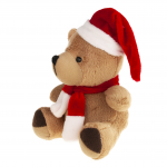 Pliu&scaron;inis žaislas me&scaron;ka Christmas, rudas/raudonas, 15 cm