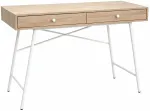 Ra&scaron;omasis stalas su stalčiais Akord Furniture Factory Skandia, 120 cm x 50 cm, 80.5 cm, balta sp./sonoma ąžuolo sp.