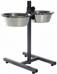 Stovas su dubenėliais &scaron;uniui Trixie Dog Bar, 5.6 l, sidabro sp.