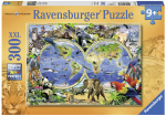 Dėlionė Ravensburger World Atlas with Animals, 300 vnt.