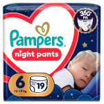 Sauskelnės nakčiai Pampers Night Pants, 6 dydis, 15 kg, 19 vnt.