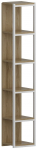 Pastatoma lentyna Kalune Design Texas 875ZNA3613, ruda sp./balta sp., 180 cm x 33.7 cm x 29.5 cm