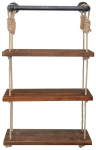 Sieninė lentyna Kalune Design GAR005, juoda sp./rie&scaron;uto sp., 120 cm x 13 cm x 60 cm