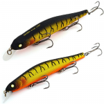Vobleris Akara Best Minnow 110SP A108, 11 cm, 17 g, aukso/juoda/oranžinė