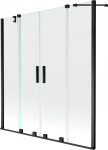 Vonios sienelė Mexen Velar Duo II, 160 cm x 150 cm, juoda sp./grūdintas