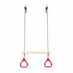 Trapecija, 58 cm x 3.5 cm x 110 cm, medžio sp./raudona sp.