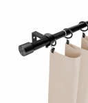 Karnizo komplektas Karpol, 120 - 230 cm, &Oslash; 19 mm, juoda sp.