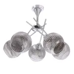 &Scaron;viestuvas lubų Candellux Lighting Cesar 35-48370, E27, 5 x 40 W, sidabro sp. / sidabro sp.