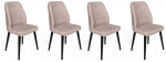 Kėdžių rinkinys Kalune Design Alfa 469 V4 974NMB1567, matinė, juoda sp./smėlio ruda sp., 49 cm x 50 cm x 90 cm, 4 vnt.