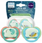 Čiulptukų rinkinys Philips Avent Ultra Air Night, 6+ mėn., mėlyna sp./žalia sp.