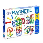 Magnetinis konstruktorius Woopie 3D XXL, 128 vnt., įvairių spalvų