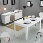 Svetainės baldų komplektas Kalune Design Milan 527, vidaus, balta sp.