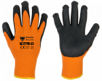 Darbo pir&scaron;tinės pir&scaron;tuotos Bradas Winter Fox Lite, juoda/oranžinė, 10, 6 vnt.