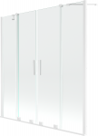Vonios sienelė Mexen Velar Duo II, 150 cm x 150 cm, skaidri sp./balta sp./grūdintas
