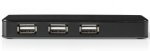 USB &scaron;akotuvas Nedis UHUBU2730BK USB 2.0 Type-A Male (vyri&scaron;ka), USB female Female (moteri&scaron;ka), 1.45 m, juoda sp.