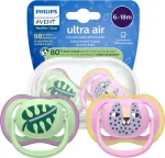 Čiulptukų rinkinys Philips Avent Ultra Air, 6+ mėn., žalia sp./rožinė sp.