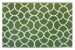 Kilimas lauko terasoms Earl, balta sp./žalia sp., 180 cm x 120 cm