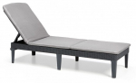 Gultas Allibert Jaipur 432693, pilka sp., 187 cm x 58 cm x 29 cm
