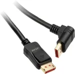 Kabelis InLine DisplayPort - DisplayPort 8K Angled Up 17153O Displayport, Displayport, 3 m, juoda sp.