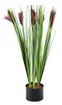 Dirbtinis augalas vazone, žolė Mondex Artificial Flower HTQB3530, žalia sp./violetinė sp., 64 cm x 12.5 cm